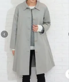 【SHOO・LA・RUE】 ステンカラーコート 撥水/防花粉 ライトグリーン