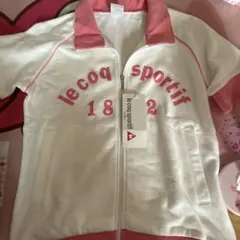 le coq sportif レディースジャージ L ホワイト/ピンク 値下げ