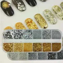 ゴールド シルバー ラメ セット ジェルネイル ネイル素材 ネイルアート
