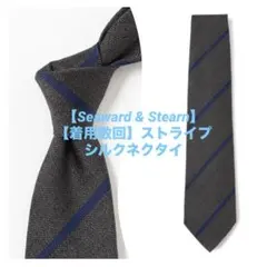 【Seaward & Stearn】【着用数回】ストライプ シルクネクタイ