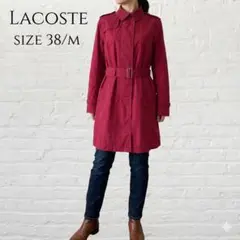 LACOSTE ラコステ ベルト付 トレンチコート レッド 38/M相当のサムネイル