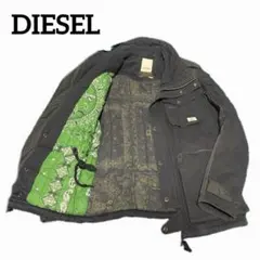 人気！DIESEL ブラック　ミリタリージャケット アウター　テック系のサムネイル