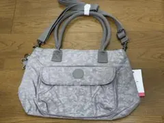 の*ん様 新品 キプリング2wayショルダートートバッグ ナイロングレー 鞄