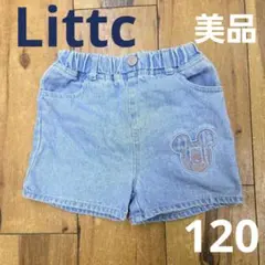 美品 しまむら リトシー ディズニー ミッキー刺繍 デニムショートパンツ