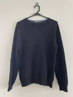 【カシミヤ100%】NOLLEY'S Vネックニット 黒　ブラック　サイズM