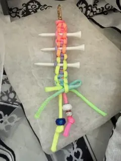 ゴルフ用 ティーホルダー パラコード製 カラフル