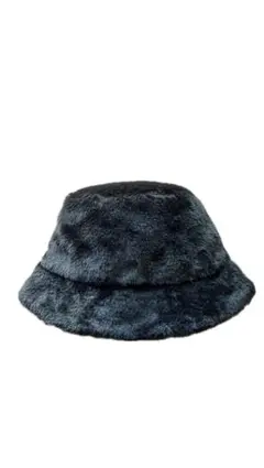 ファー帽子グレー