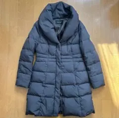 INDIVI 38 ダークブラウン ロング ダウン Aライン ボリューム