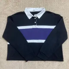 C.O.L.Z.A ストライプ長袖ポロシャツ　Ｌサイズ