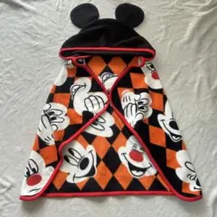ミッキー　フード付きブランケット　ポンチョ