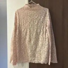 未使用美品　♡ DHOLIC ピンク レース 長袖 Tシャツ