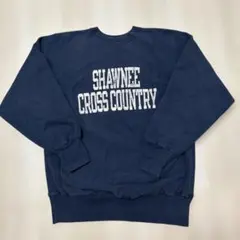 90's 刺繍タグ Champion リバースウィーブ メキシコ製ネイビー XL