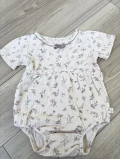 テータテート　半袖　花柄　ロンパース