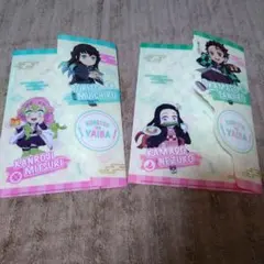 鬼滅の刃 三つ折りクリアファイル２セット＆フードピック《我妻善逸》1枚