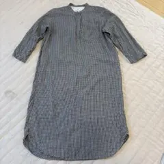 無印良品 チェック柄 シャツワンピース M