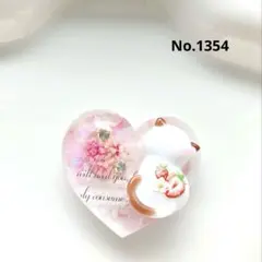 再販△】レジン ヘアゴム ピンク◡̈♥︎ 猫ちゃん ドットハート付き