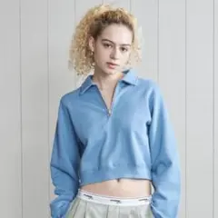 hbeauty&youth ドライタッチハーフジップスウェットプルオーバー