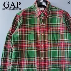 GAP STANDARD FIT ボタンダウンチェック ネルシャツ 長袖 S