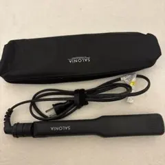 SALONIA ストレートヘアアイロン セラミックプレート収納ケース付き35cm