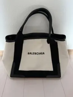 バレンシアガ キャンバストート　Navy カバ スモール オフホワイトのサムネイル