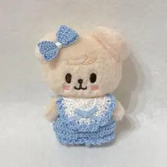 skzoo 10cmぬい用 ぬい服 スタイ&かぼちゃパンツ(ブルー)