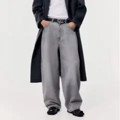 即完売！H&M スーパーバギー グレーデニム 31×30