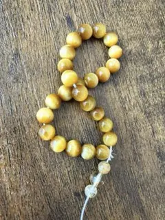 『大特価』天然石【ゴールデンタイガーアイ　希少水晶】6㎜　ルチル付き　匿名配送