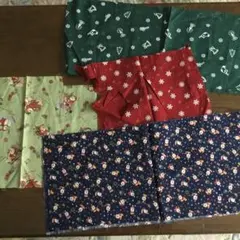 クリスマスハギレ4枚