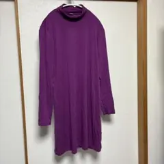 UNIQLO HEATTECH タートルネック長袖Tシャツ パープル