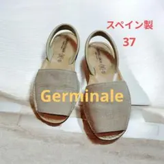 Germinale ☆フラットサンダル/ ベージュ 37サイズ/レザー×麻のサムネイル