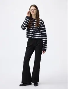 GU スリムフレアジーンズ S丈短め