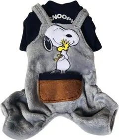 犬服M【新品未使用】189ロンパースsnoopy黒