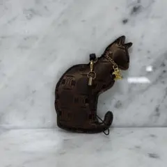 vintage OLD 90s CELINE セリーヌ キーホルダー 猫 catのサムネイル