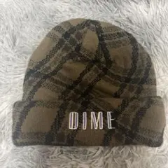 Dime チェック柄 ニット帽