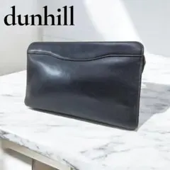 dunhill 黒レザー クラッチバッグ