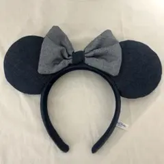 デニム　カチューシャ　ミニー　リバーシブル