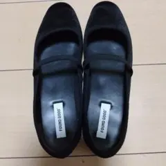 FOUND GOOD ブラック　スウェード フラットシューズ　LL 25.0相当