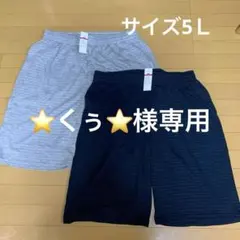 グレー・ネイビー ショートパンツ 2枚セット　5Ｌのサムネイル