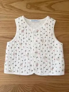 familiar ベビーベスト 70 ホワイト くま