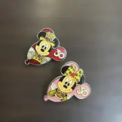 ミッキー ミニー 30周年記念 ピンバッジ 2個セット
