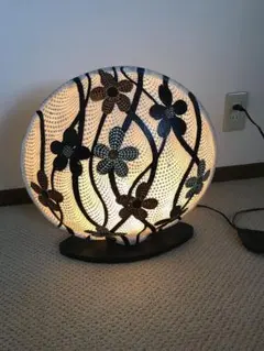 丹波　立杭焼　昇陽窯　陶器製ドーム型ランプ 花模様 丹波 立杭焼 昇陽窯 陶器製ドーム型ランプ 花模様 - メルカリ