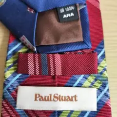 Paul Stuart ポールスチュアート★お洒落チェック柄ネクタイ ポールスチュアート ブランド ネクタイ チェック柄 シルク 日本製 PO