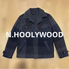 エヌハリウッド　ボア　チェック　アウター