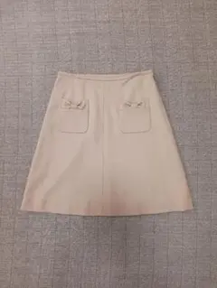 IENA SLOBE ベージュ リボン付き ミニスカート