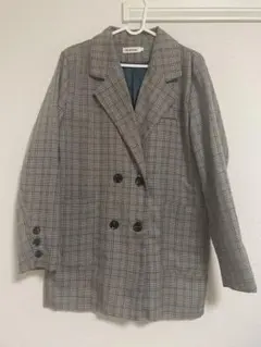 JUNOAH チェックテーラードジャケット Lサイズ