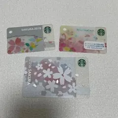 スタバカード さくら 3種セット pin未削り 桜 さくら カード SAKURA