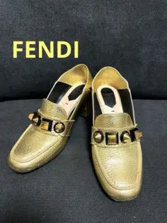 【正規品】FENDI♡2wayゴールドローファー♡