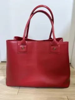 アニエスベー　トートバッグ　ハンドバッグ　レザー　赤