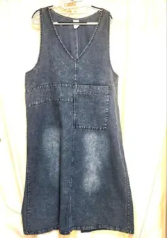 ヴィンテージ　ジーンズ生地　ジャンパースカート