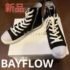 BAYFLOW ハイカットスニーカー ブラック スタースタッズ　新品未使用のサムネイル